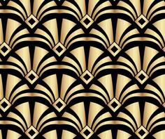 Geometric Gold Art Deco Pattern Background Design vector