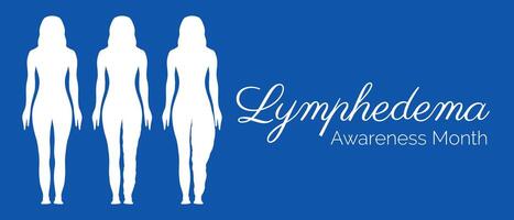 Lymphedema Awareness Month Simple Background Illustration Banner vector