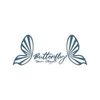 Butterfly Logo design with creative idea vector