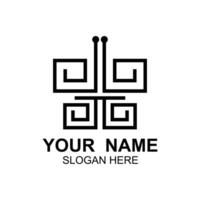 Butterfly Logo design with creative idea vector
