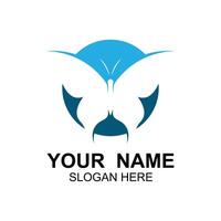 Butterfly Logo design with creative idea vector