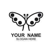 Butterfly Logo design with creative idea vector
