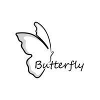 Butterfly Logo design with creative idea vector