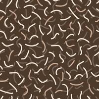 Seamless coffee pattern with hand drawn stripes. vector