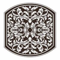 Isolated borders or frames ornament. Ornamental elements for your designs. Black and white colors. Floral carving decoration for postcards or invitations for social media. vector