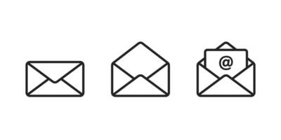 Envelope icon in trendy line design. Email icon set. vector