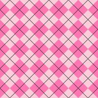 Classic pink argyle sweater with seamless pattern. vector