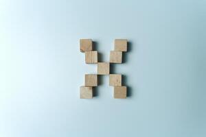 Letter X from wooden dice White Background photo