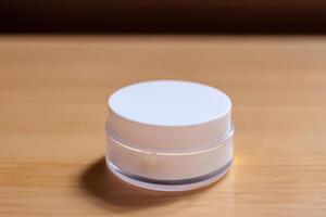 The beautiful photo captures the elegance of good cosmetic packaging for cream containers, highlighting future cosmetic innovations with sleek, modern designs