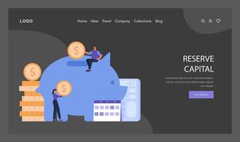 Reserve Capital dark or night mode web, landing. Illustrates the strategic vector