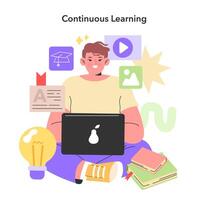 Continuous Learning concept. illustration vector