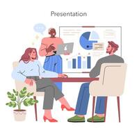 Presentation concept illustration vector