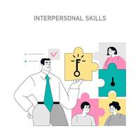 Soft Skills Flat illustration. vector