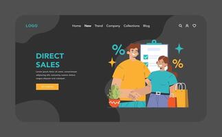 Direct Sales dynamic. Flat illustration vector