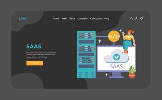 SaaS platform concept. Flat illustration vector
