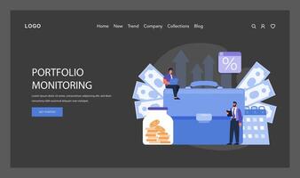 Portfolio Management set. Dynamic monitoring of investment vector