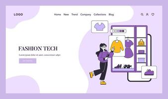 fashion tech. Flat Illustration vector