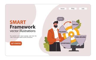 SMART framework concept. Flat illustration vector