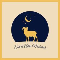 eid Alabama adha Mubarak el celebracion de musulmán comunidad festival antecedentes diseño. contento eid al-adha cuadrado antecedentes. eid Alabama adha Mubarak vector