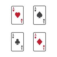 Poker Card Logo Gambling Game Design Simple Symbol Template Design vector