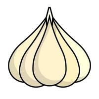 Flat design garlic icon. vector