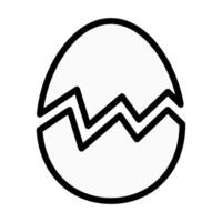 Cracked egg icon. Fragile icon. vector