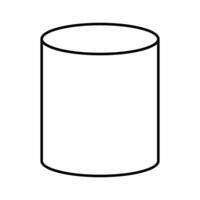 Simple cylinder icon. Cylinder figure icon. vector