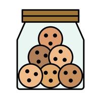 Galleta tarro icono. dulces vector