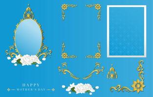 object element set of jasmine for Thailand mother's day vector