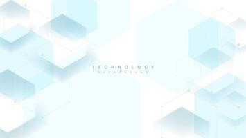 white hexagonal technology background with dots. suitable for banner, poster, wallpaper,presentation, website, cover. vector
