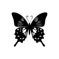 Butterflies clip art collection. Hand drawn design elements for greeting cards, posters, logo, tags, labels, scrapbook, wedding invitations. Monochrome butterflies vector