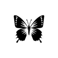 Butterfly silhouettes. Cute spring insects with openwork wings, flying butterfly. Winged insect, various detail beautiful moth decorative wildlife elements. vector