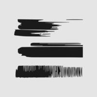 Black paint brush stroke, ink splatter and artistic design elements. Dirty watercolor texture, box, frame, grunge background, splash or creative shape for social media. Abstract drawing. vector