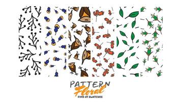 pattern floral set, can find at swatches. can use for background, cover template etc vector