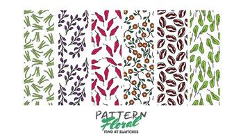 pattern floral set, can find at swatches. can use for background, cover template etc vector