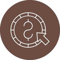 Pay Per Click Line circle icon vector