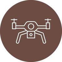 Drone Line Circle Icon vector
