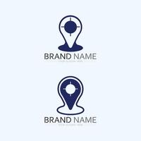 GPS and MAP logo navigator sign location symbol design illustration vector