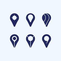 GPS and MAP logo navigator sign location symbol design illustration vector