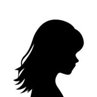 pelo estilo mujer silueta ilustración vector