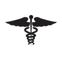 Caduceus Glyph Icon, Medicine And Healthcare, Pharmacy Sign Graphics, A Solid Pattern vector