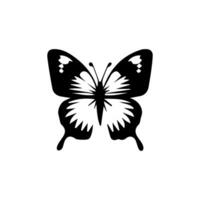 Butterfly silhouettes. Cute spring insects with openwork wings, flying butterfly. Winged insect, various detail beautiful moth decorative wildlife elements. vector