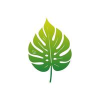 Green leaf icon. Elements design for natural, eco, vegan, bio labels vector