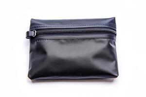 a black pouch with a zipper on it photo