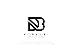 Simple Letter DB Logo Design vector