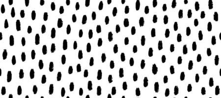 Small dash pattern Seamless minimalist dash pattern, small black dot elements on white background vector