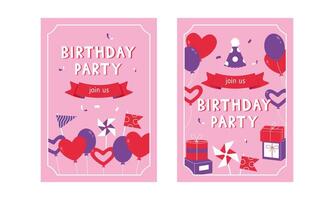 Childrens birthday invitation. Festive background vector