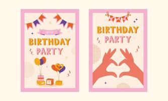 Childrens party invitation. Holiday background, poster, invitation, card vector