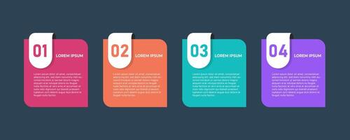 Infographic Design Template. Process Infographic concept with 4 step. For your business presentation, banner, flow diagram, and process diagram. vector