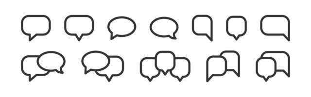 Speech bubble icon. Message dialogue. Cloud speech. Discussion balloon. vector